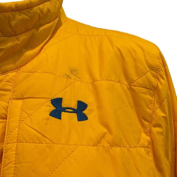 Under Armour Storm1 Yellow Orange Packable, ColdGear Infrared Micro Jacket sz L - Picture 9 of 12